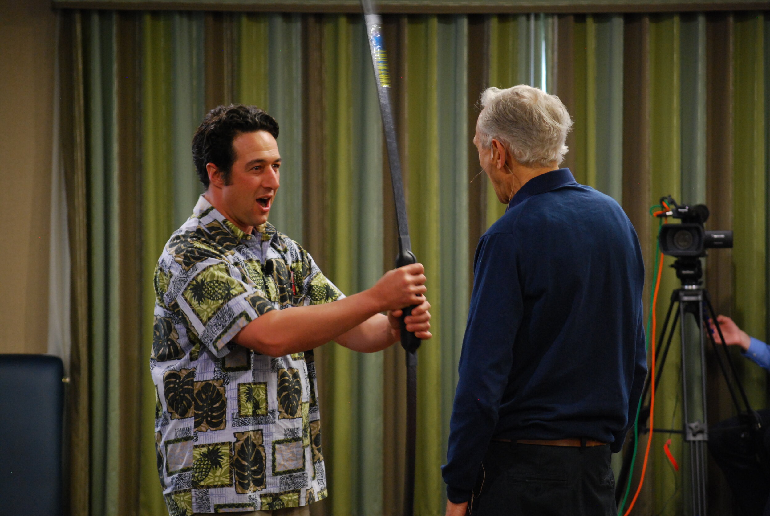 Dr Levine working with a client using the Bodyblade®